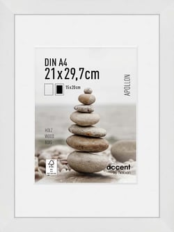 Cadre Nielsen - Apollon - Bois - Blanc - 21 x 29,7 cm