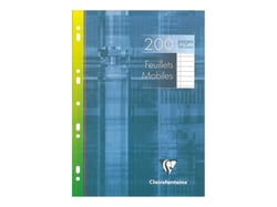 Feuilles simples A4 21 x 29.7 cm - 200 pages lignées - Clairefontaine - 90 g/m² - Blanc
