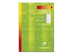 Copies doubles grands carreaux Clairefontaine - 100 pages non perforées - Blanc - A4 21 x 29,7 cm - 90g/m²