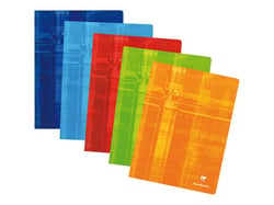 1 cahier - 24 x 32 cm - Clairefontaine - 96 pages lignées - Coloris assortis