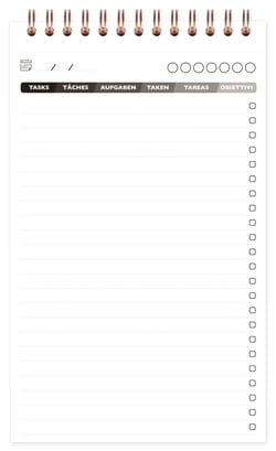 Bloc de bureau Clairefontaine - Tabac - 12 x 20 cm - My task manager Age Bag - 250 pages détachables