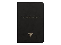 1 carnet - 9 x 14 cm - Flying Spirit Black - Clairefontaine - 96 pages lignées - Designs assortis