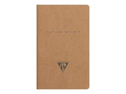 1 carnet - 7.5 x 12 cm - Flying Spirit Kraft - Clairefontaine - 48 pages lignées - Designs assortis