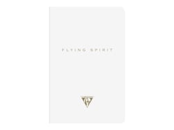 1 carnet - 9 x 14 cm - Flying Spirit White - Clairefontaine - 96 pages lignées - Designs assortis
