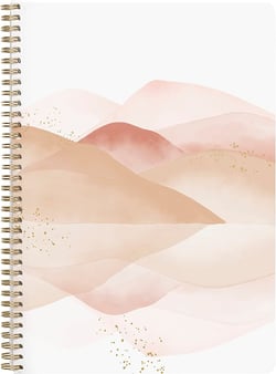 1 Cahier à spirale - Format A4 21 x 29,7 cm - Evanescence - Clairefontaine - 148 pages lignées - Rose poudré - Modèles assortis 