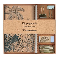 Kit de papeterie Clairefontaine - Marron - Le cerisier blanc