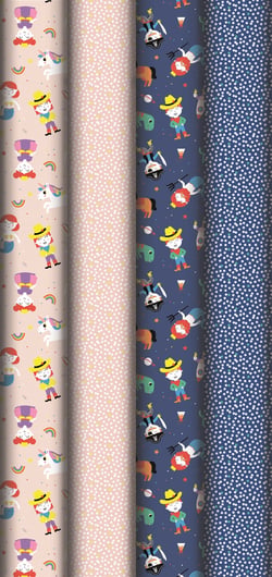 1 papier cadeau Excellia 80 g/m² - Héros de mon enfance - 2 x 0,70 m
