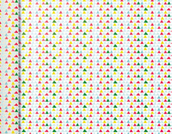 Papier cadeau - 5 x 0,35 m - motif géométrique petits triangles de couleur