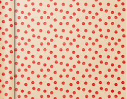 Papier cadeau - 5 x 0,35 m - motif pois rouges