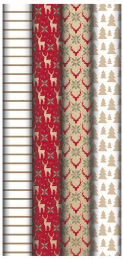 1 rouleau de papier cadeau - Lovely Home Red - 5 m