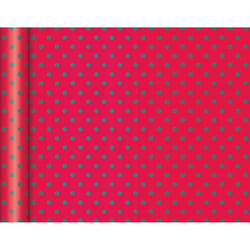 Papier cadeau Clairefontaine rouge à pois verts
