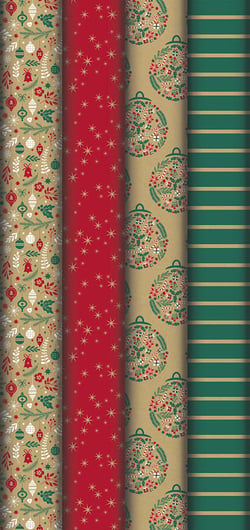 Papier cadeau kraft - Holly - Clairefontaine 