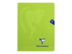 1 Cahier polypro - 17 x 22 cm - Mimesys - Clairefontaine - 96 pages petits carreaux - Coloris assortis