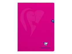 Cahier Mimesys piqué - 24x32 cm - 48 pages séyès - Rose