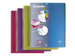 Cahier Clairefontaine - Modèle assorti - A4 21 x 29,7 cm -  Evolutive Book Linicolor - 240 pages petits carreaux - Vendu à l'unité