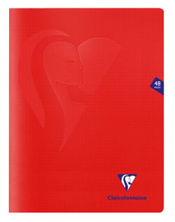 Cahier polypro  - Format 24 x 32 cm - Mimesys - Clairefontaine - 48 pages - Rouge