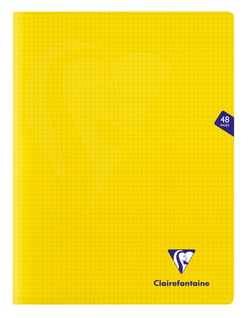 Cahier polypro  - Format 24 x 32 cm - Mimesys - Clairefontaine - 48 pages - Jaune