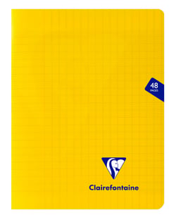 Cahier polypro  - Format 17 x 22 cm - Mimesys - Clairefontaine - 48 pages - Jaune