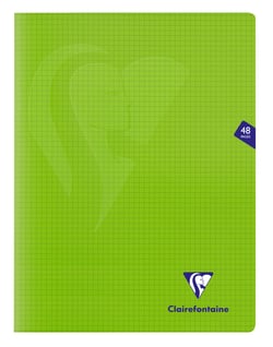 Cahier polypro  - Format 24 x 32 cm - Mimesys - Clairefontaine - 48 pages - Vert