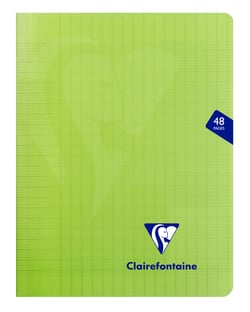 Cahier polypro  - Format 17 x 22 cm - Mimesys - Clairefontaine - 48 pages - Vert
