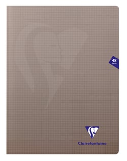Cahier polypro  - Format 24 x 32 cm - Mimesys - Clairefontaine - 48 pages - Gris