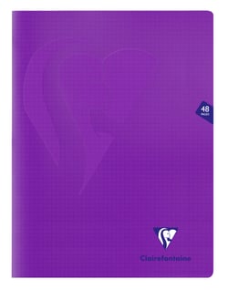 Cahier polypro  - Format 24 x 32 cm - Mimesys - Clairefontaine - 48 pages - Violet