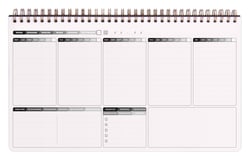 Cahier Clairefontaine - Noir - A4 29,7 x 17 cm - My weekly planner Age Bag - 120 pages dot détachables