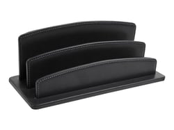 Porte-courrier - Satiny - 3 compartiments - Quo Vadis - Noir