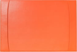 Sous main Satiny en cuir lisse - Satiny orange - 56 x 38 cm