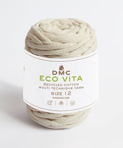 Pelote de fil à tricoter - DMC - Eco Vita 12 - Écru 031