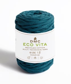 Pelote de fil à tricoter - DMC - Eco Vita 12 - Bleu pétrole 073