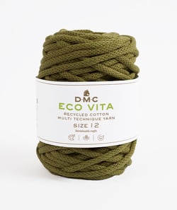Pelote de fil à tricoter - DMC - Eco Vita 12 - Kaki 083