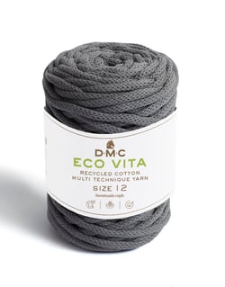 Pelote de fil à tricoter - DMC - Eco Vita 12 - Gris anthracite 012