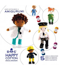 Livret de crochet - Happy Cotton - Book n°12 - Amigurumi Nos Héros en Première ligne - Dmc