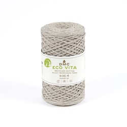 Pelote de fil à tricoter - DMC - Eco Vita 4 - métallisé argent 311