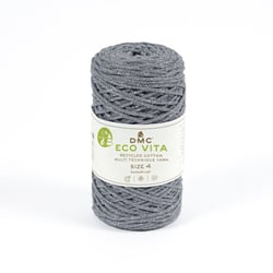 Pelote de fil à tricoter - DMC - Eco Vita 4 - métallisé gris