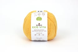 Pelote de fil à tricoter - DMC - Eco Vita 3 - Jaune 009