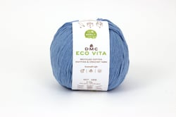 Pelote de fil à tricoter - DMC - Eco Vita 3 - Bleu ciel 137