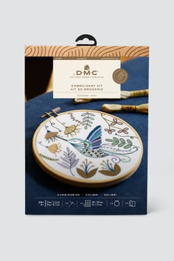 Kit broderie traditionnelle - Colibri