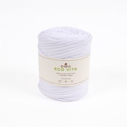 Pelote de fil à tricoter - DMC - Eco Vita T-shirt Yarn - Blanc