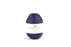 Pelote de fil à tricoter 100% fibres de bois - DMC - Eco Vita Raffia - Bleu 71