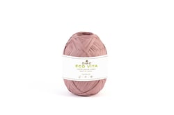 Pelote de fil à tricoter 100% fibres de bois - DMC - Eco Vita Raffia - Rose 4
