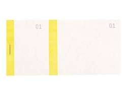 Exacompta – Bloc vendeur à bande couleur jaune – 100 feuillets – Double numérotage – 6,6 × 13,5 cm