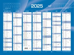 Calendrier 2027 Quo Vadis - Bleu - 55 x 40,5 cm