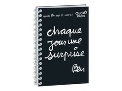 Agenda scolaire journalier 2021/2022 -  Ben Chaque jour une suprise - 12x17 cm - Quo Vadis