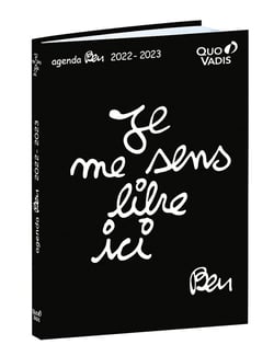 Agenda scolaire journalier 2022/2023 - Ben - 12 x 17 cm - Quo Vadis - Je me sens libre ici