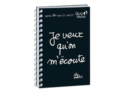 Agenda scolaire journalier 2022/2023 - Ben - 12 x 17 cm - Quo Vadis - Je veux qu'on m'écoute