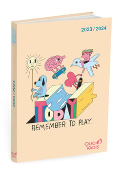 Agenda  Journalier 2023/2024 - Jeremyville EUROTEXTAGENDA - 12 x 17 cm - Quo Vadis