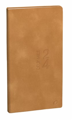 Agenda Civil Semainier 2023/2024 - Gaïa ITALNOTE B - 8,8 x 17 cm - Quo Vadis - Marron