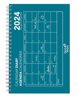 Calendrier 2023/2024 - Oslo Calendar - 16 x 24 cm - Quo Vadis - Bleu